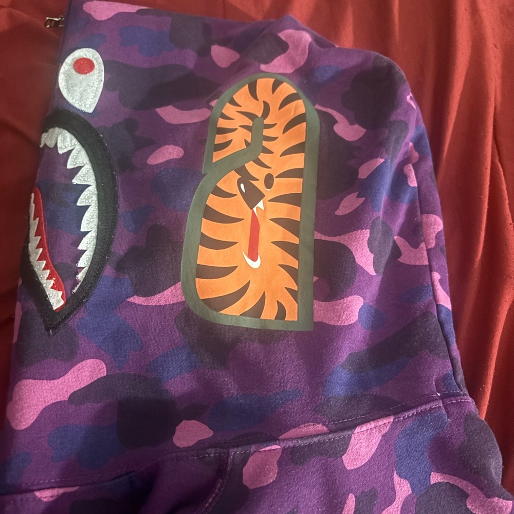 Purple bape hoodie
